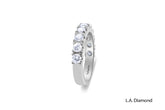 14K White Gold Round Diamond Half-Eternity Band (1.55 ct)